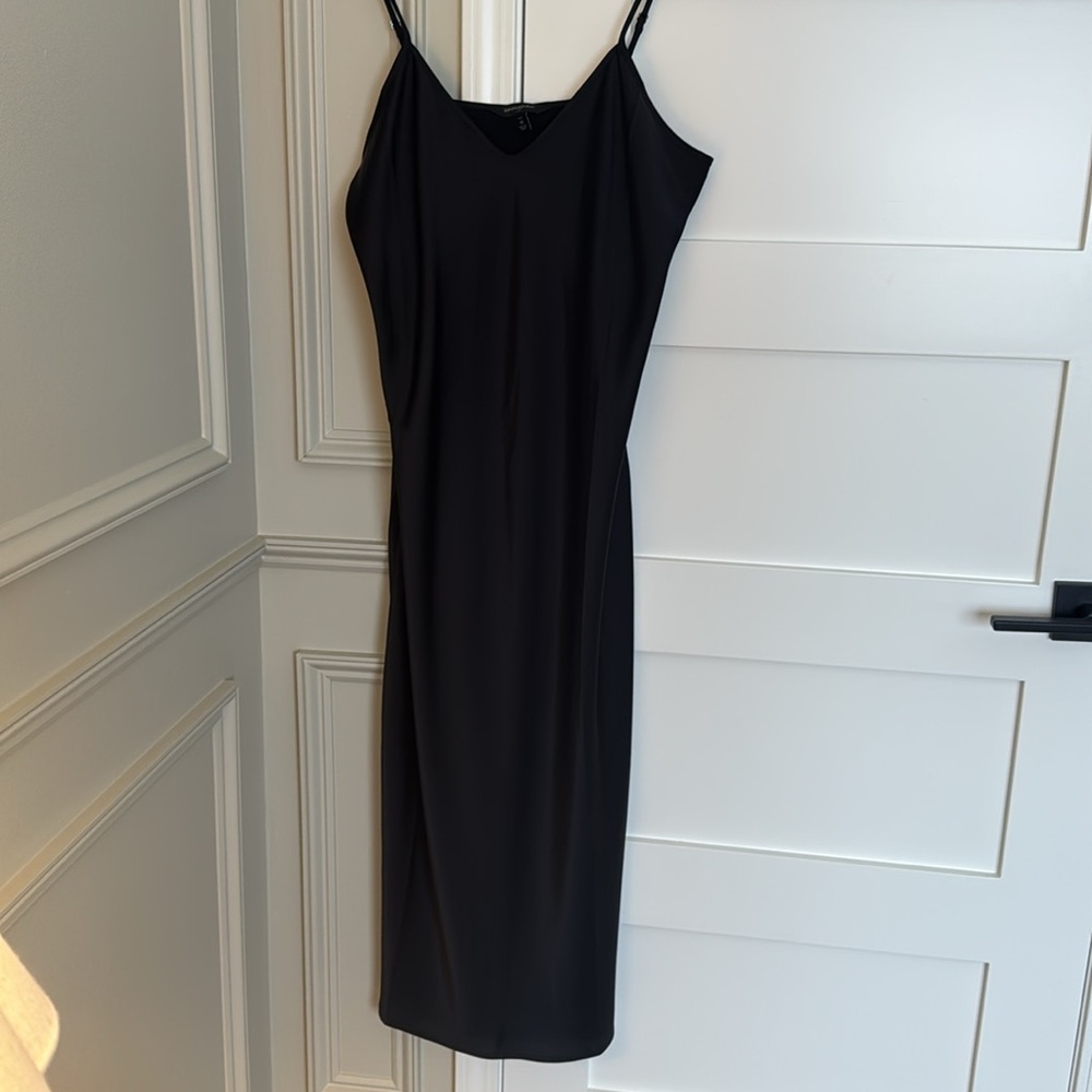 Banana Republic Factory Black Midi Dress